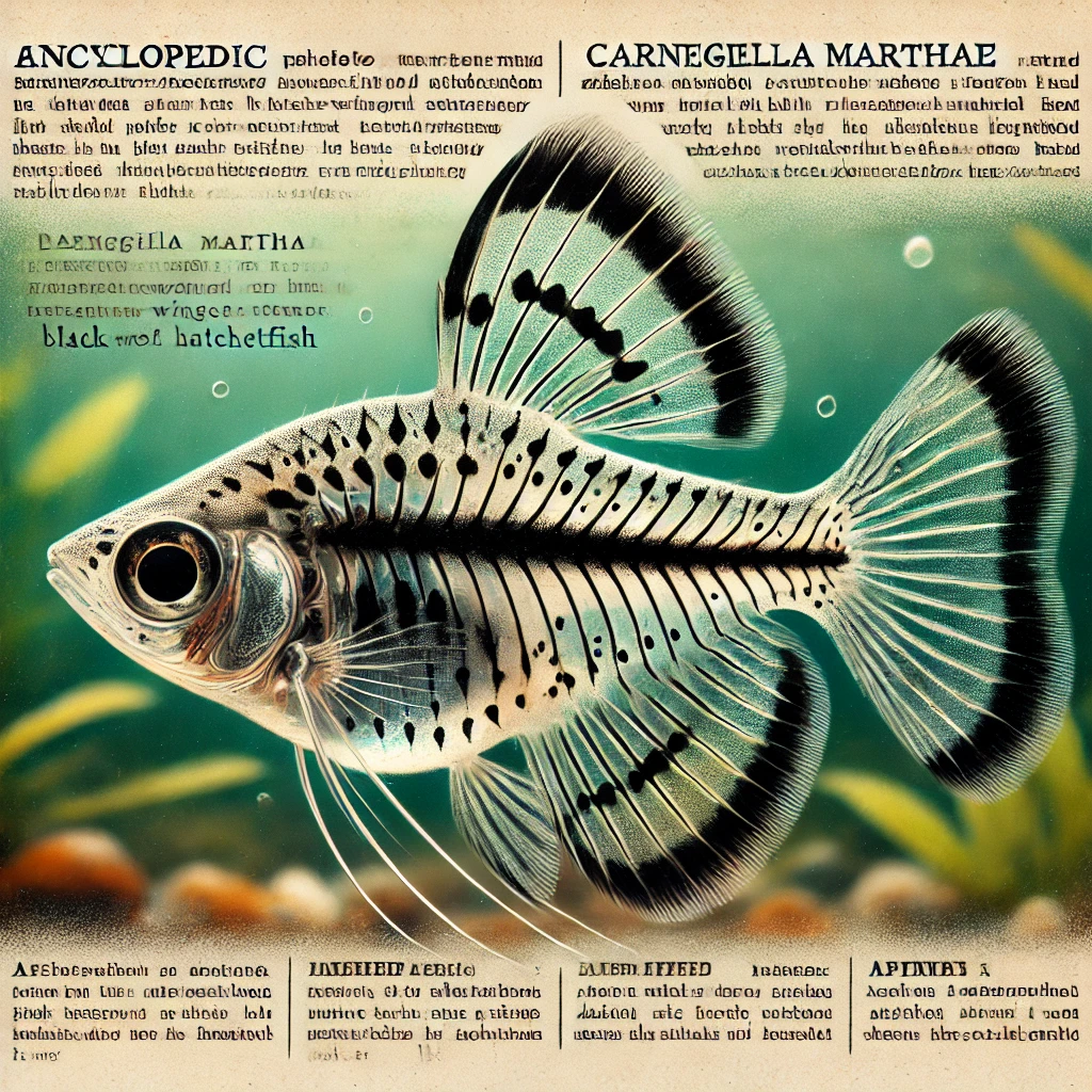 Carnegiella marthae Ryba černé křídla