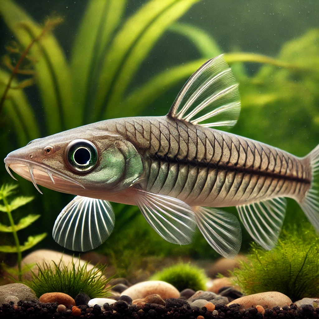 Dermogenys pusillus Sumatra poloviční que