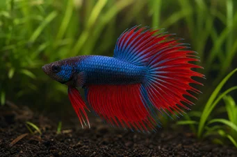 Betta splendens queue de peigne boj