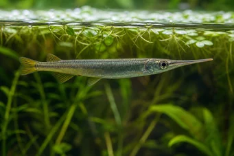 Dermogenys pusillus Sumatra poloviční que