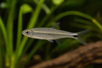 Micralestes sp. Africká tetra s červenými ploutvemi