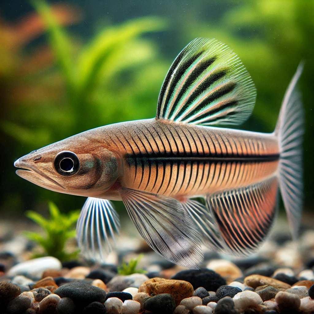 Nannostomus unifasciatus... Tužka ryba v pásmu